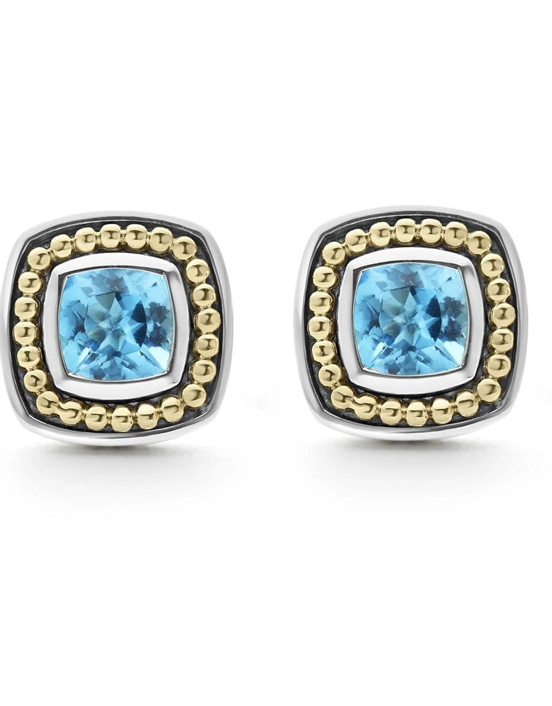 LAGOS Color Caviar Swiss Blue Topaz Stud Earrings