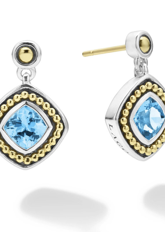 LAGOS Color Caviar Swiss Blue Topaz Drop Earrings