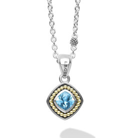 LAGOS Color Caviar Swiss Blue Topaz Pendant Necklace