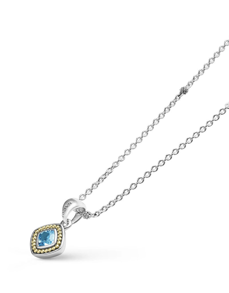 LAGOS Color Caviar Swiss Blue Topaz Pendant Necklace