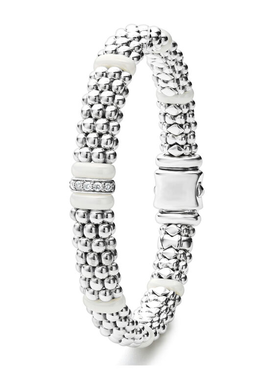 LAGOS White Caviar Single Station Diamond Caviar Bracelet