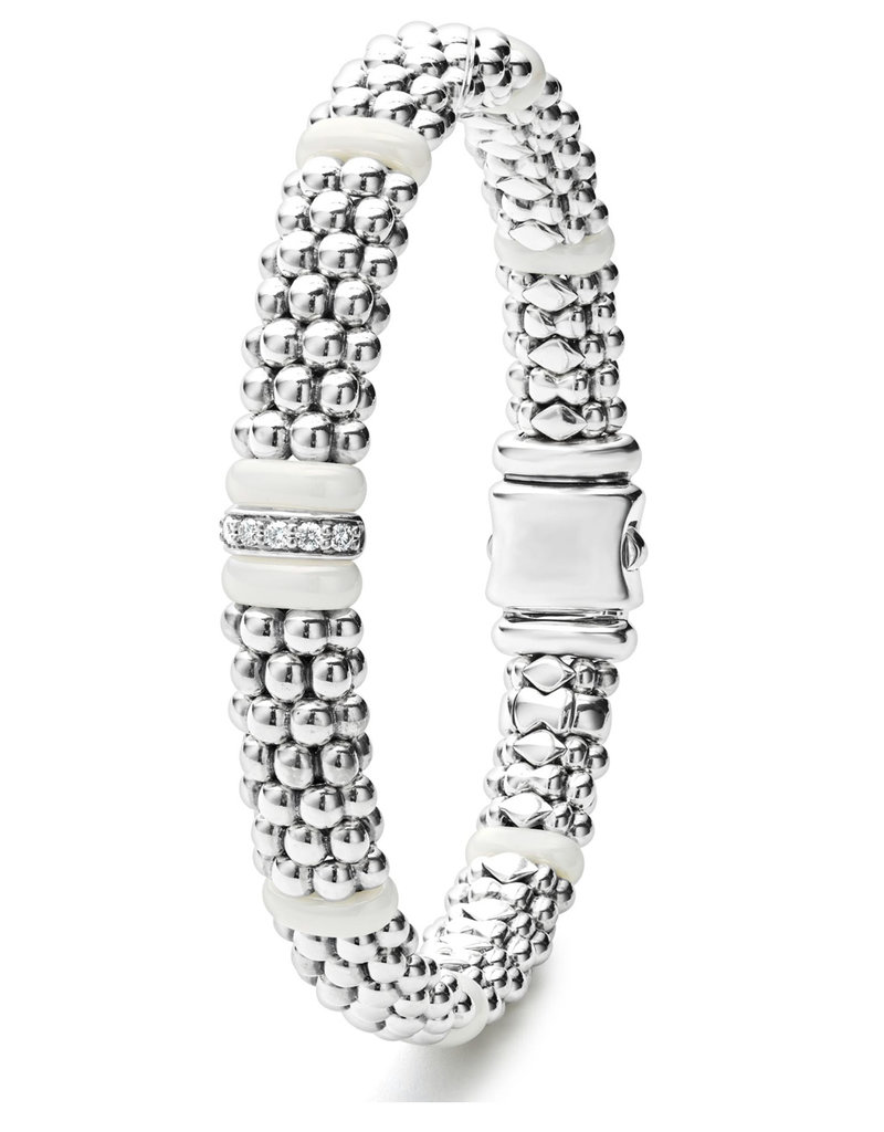 LAGOS White Caviar Single Station Diamond Caviar Bracelet