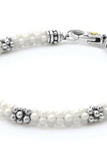 LAGOS White Ceramic Seven Silver Station Ceramic Bracelet
