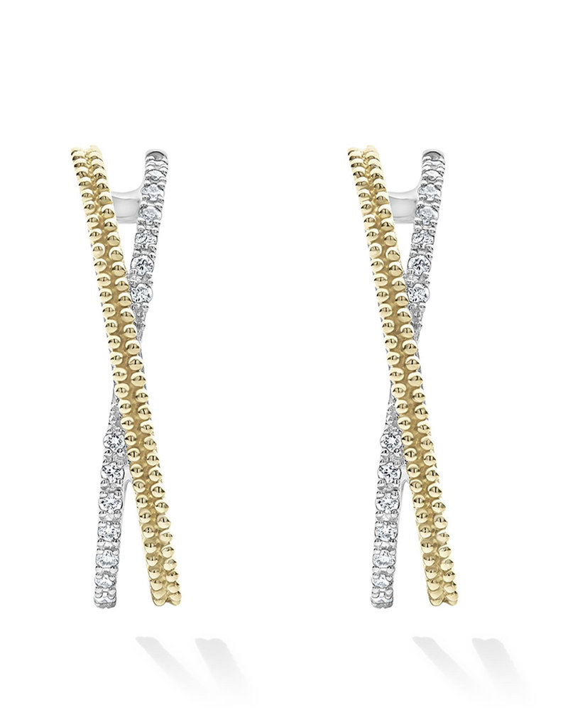 LAGOS Caviar Lux Diamond Hoop Earrings-25MM