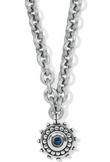 Pebble Dot Medali Collar Necklace in Blue