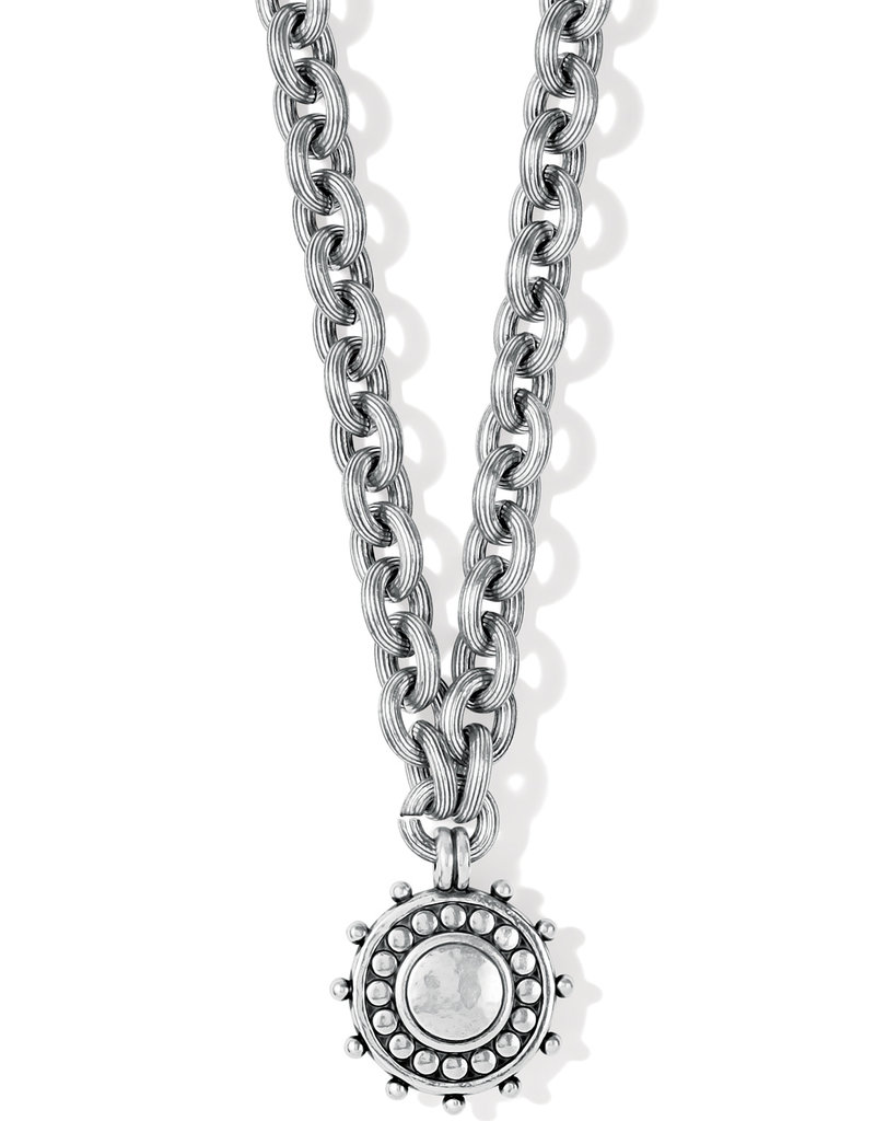 Pebble Dot Medali Collar Necklace in Blue