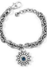 Pebble Dot Medali Chain Bracelet in Blue