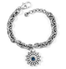 Pebble Dot Medali Chain Bracelet in Blue