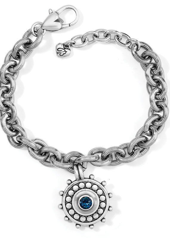 Pebble Dot Medali Chain Bracelet in Blue