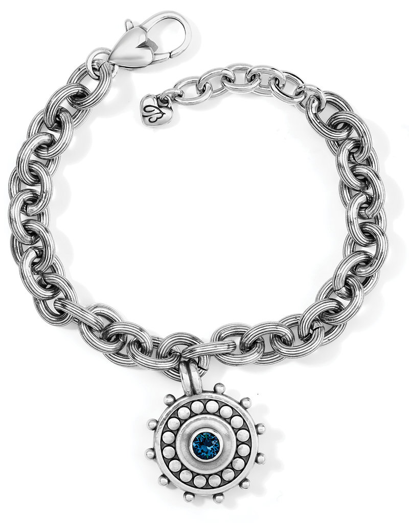 Pebble Dot Medali Chain Bracelet in Blue