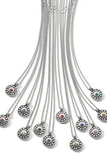 Pebble Dot Medali Zircon Necklace