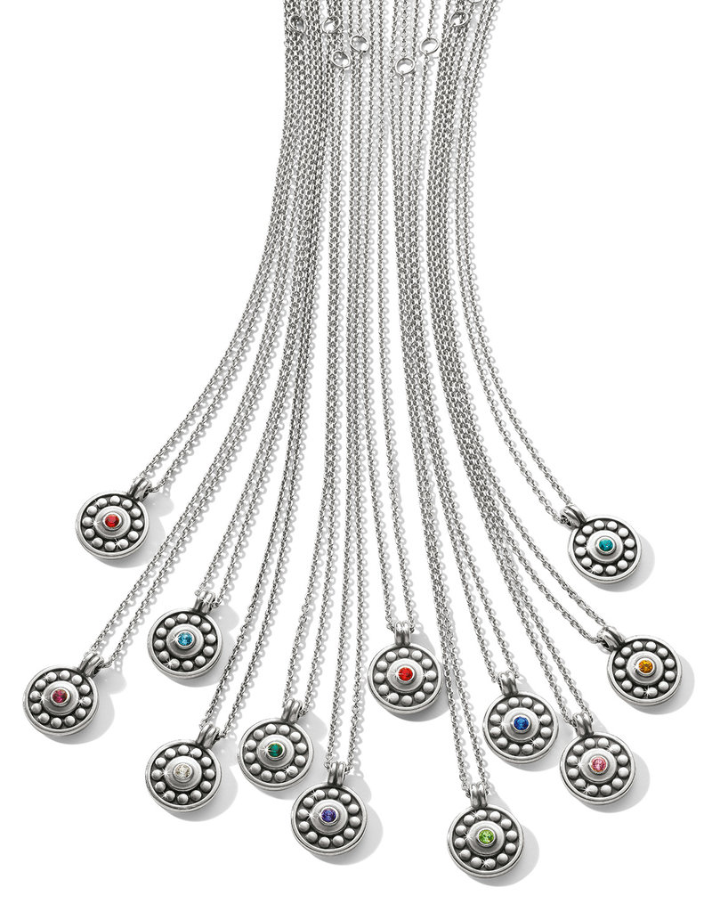 Pebble Dot Medali Zircon Necklace