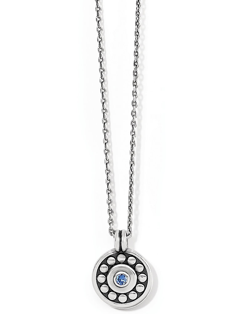 Pebble Dot Medali Sapphire Necklace