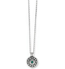 Pebble Dot Medali Emerald Necklace