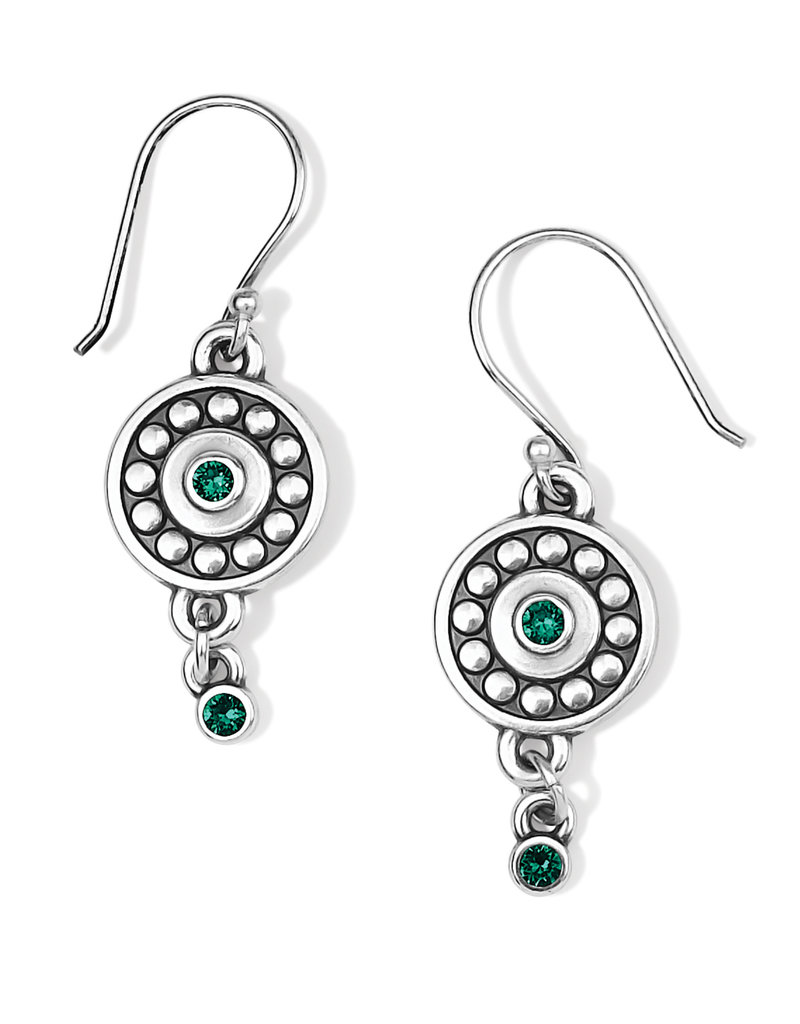 Pebble Dot Medali Emerald Earring