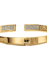 Meridian Zenith Hinged Bangle in Gld