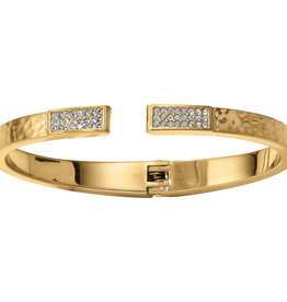 Meridian Zenith Hinged Bangle in Gld