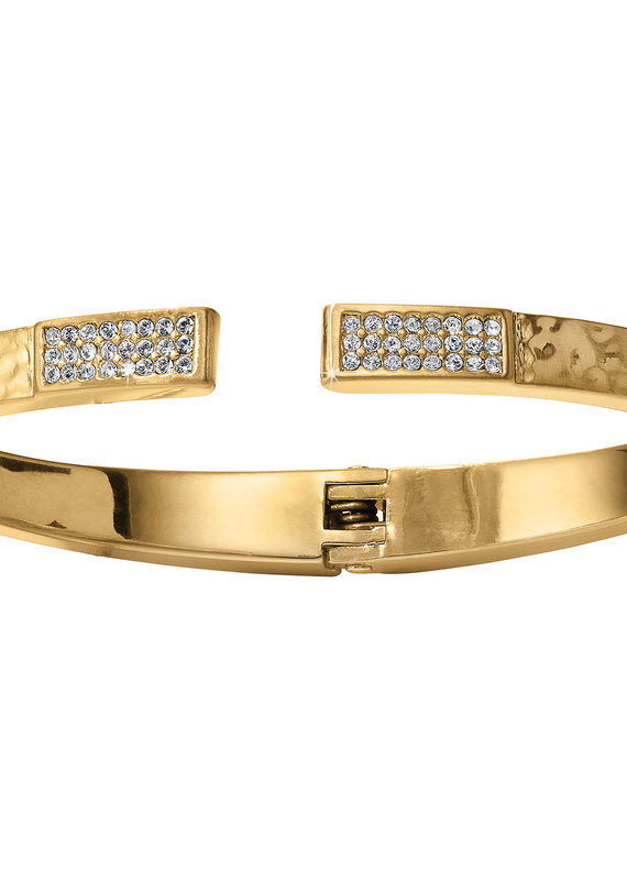 Meridian Zenith Hinged Bangle in Gld