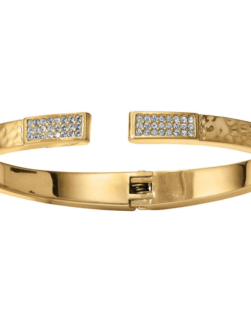Meridian Zenith Hinged Bangle in Gld