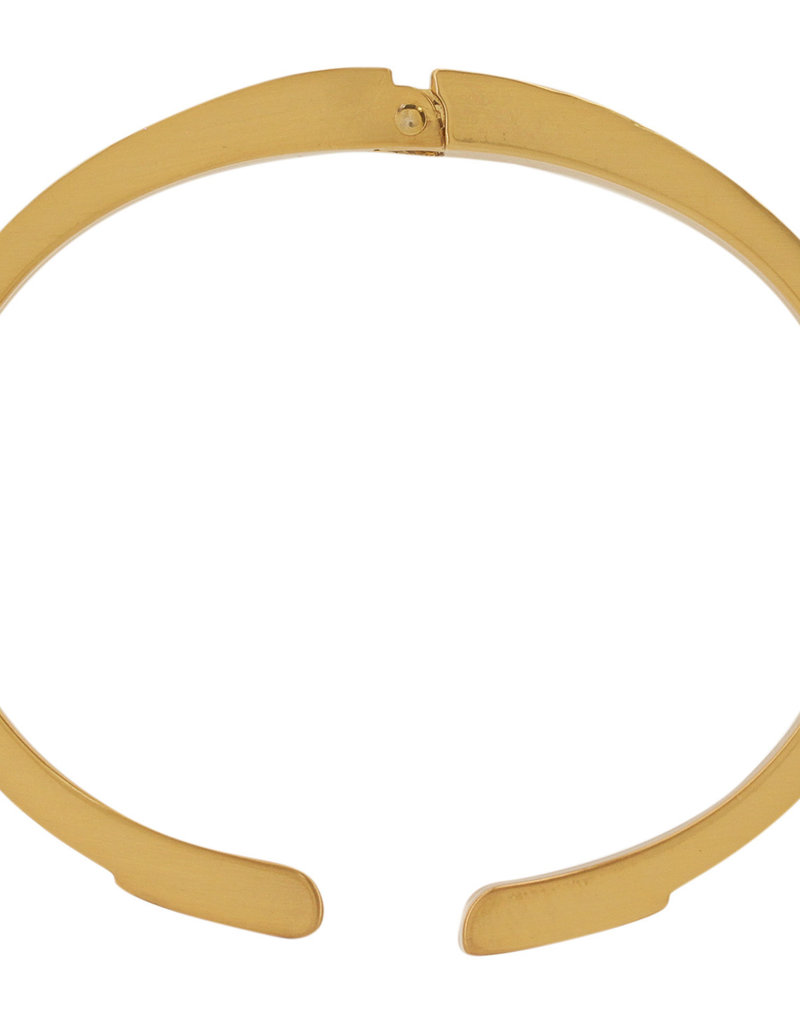 Meridian Zenith Hinged Bangle in Gld
