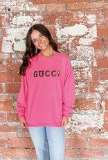 DISTRESSED VINTAGE COUTURE GUCCI Electric Crew Sweatshirt