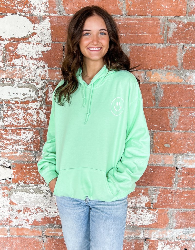 DISTRESSED VINTAGE COUTURE Electric Lime Hoodie