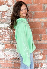 DISTRESSED VINTAGE COUTURE Electric Lime Hoodie