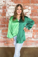 NEVER FULLY DRESSED Tonal Green Oversized Shirt