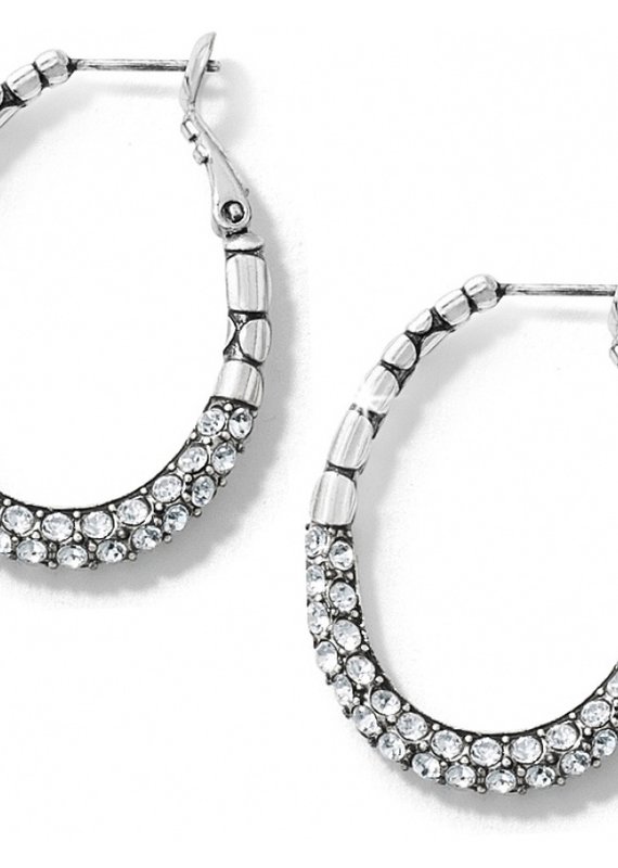 Pebble Pave Hoop Earrings