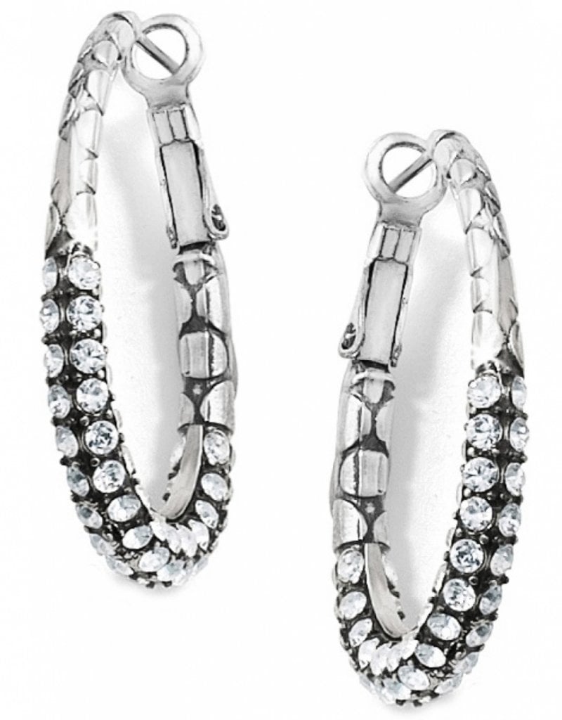 Pebble Pave Hoop Earrings