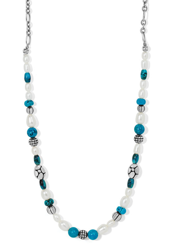 Pebble Turquoise & Pearl Necklace