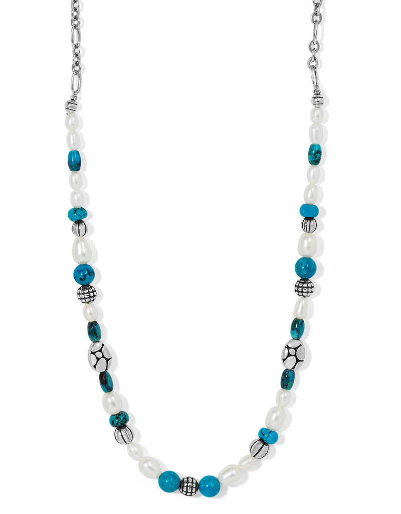 Pebble Turquoise & Pearl Necklace