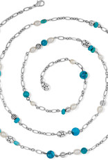 Pebble Turquoise & Pearl Convertible Y Necklace