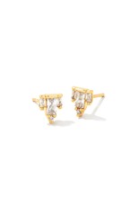 KENDRA SCOTT Juliette Stud Earrings in White Crystal