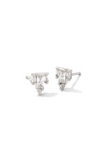 KENDRA SCOTT Juliette Stud Earrings in White Crystal