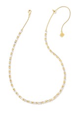 KENDRA SCOTT Juliette Strand Necklace in White Crystal