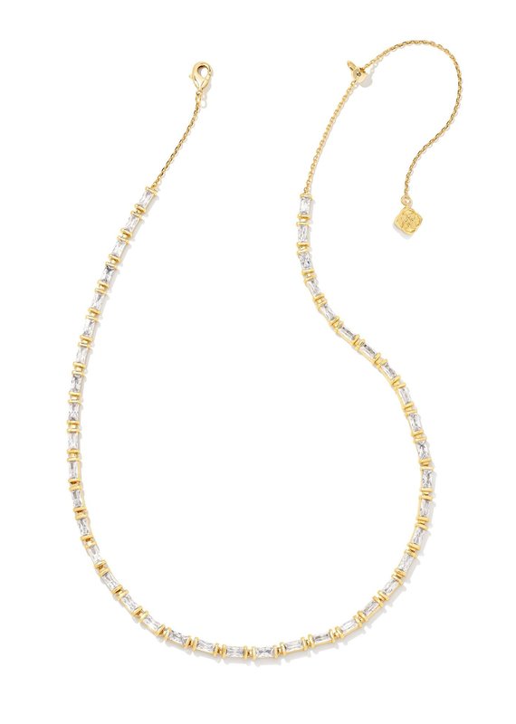 KENDRA SCOTT Juliette Strand Necklace in White Crystal