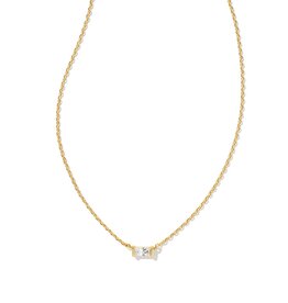 KENDRA SCOTT Juliette Pendant Necklace in White Crystal