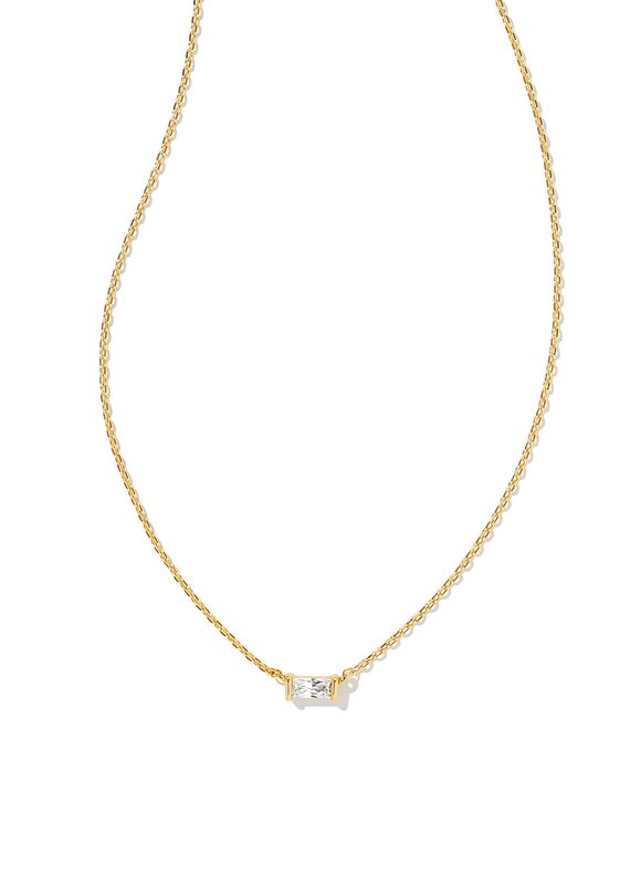 KENDRA SCOTT Juliette Pendant Necklace in White Crystal