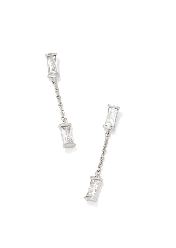 KENDRA SCOTT Juliette Drop Earrings in White Crystal