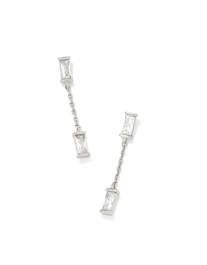 KENDRA SCOTT Juliette Drop Earrings in White Crystal