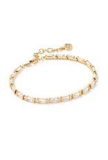 KENDRA SCOTT Juliette Delicate Chain Bracelet in White Crystal