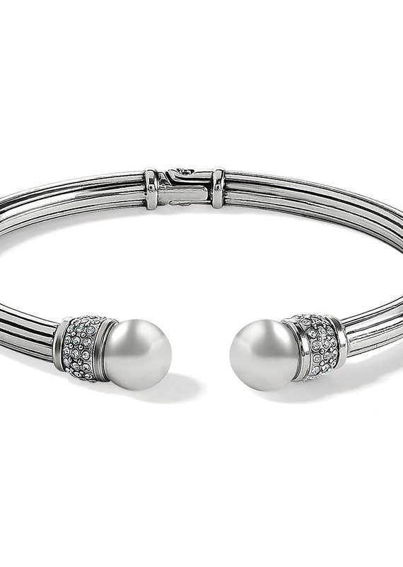 Meridian Open Hinged Bangle in Silver