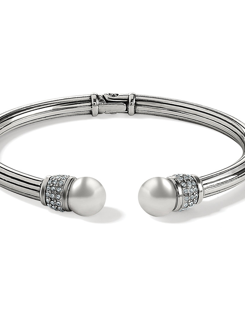 Meridian Open Hinged Bangle in Silver