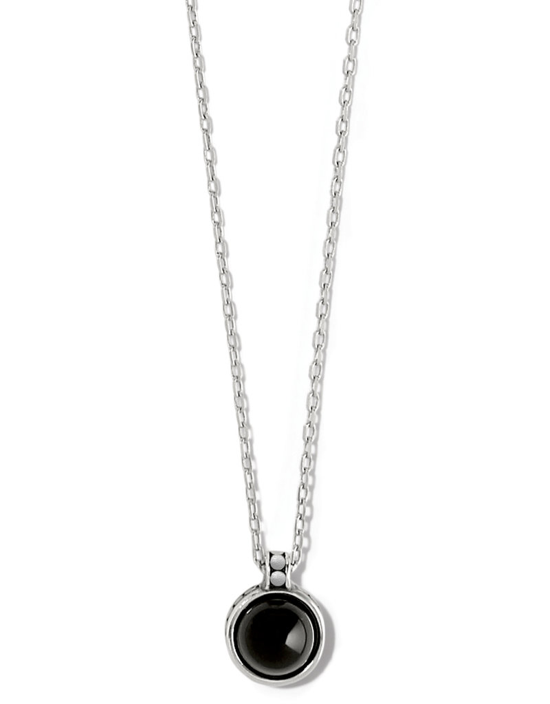 Pebble Dot Onyx Cab Short Necklace