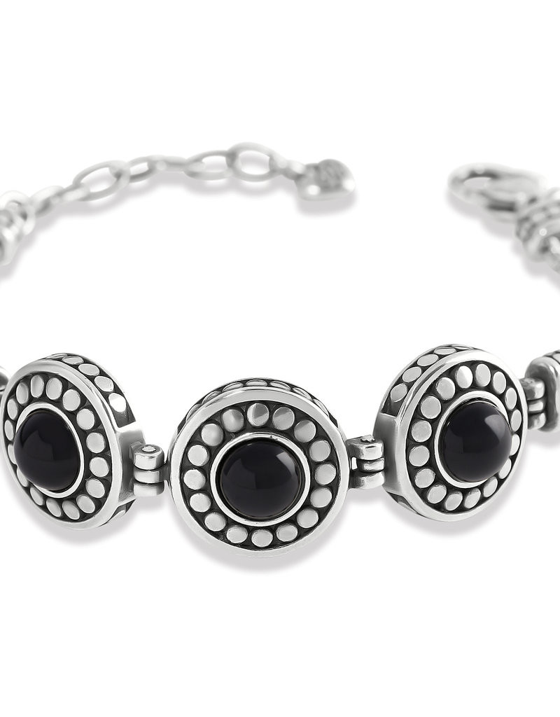 Pebble Dot Onyx Reversible Cab Bracelet