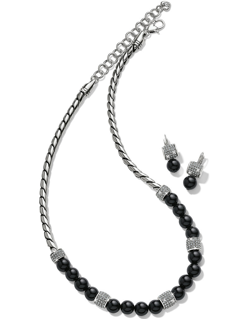 Meridian Black Bead Necklace