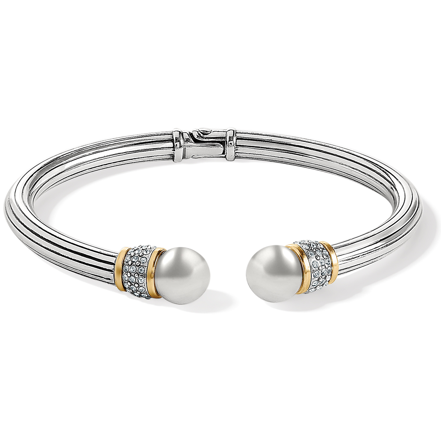 Meridian Two Tone Open Hinged Bangle - j.hoffman's Meridian Two Tone Open Hinged Bangle - j.hoffman's
