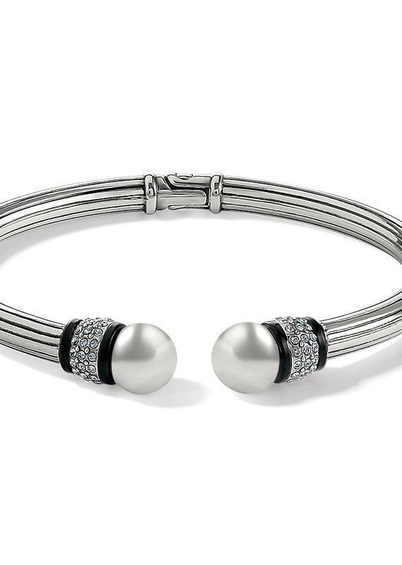 Meridian Black Open Hinged Bangle