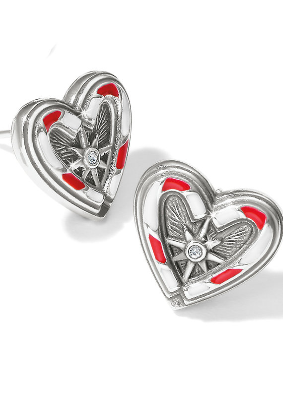 Candycane Sweetheart Post Earrings